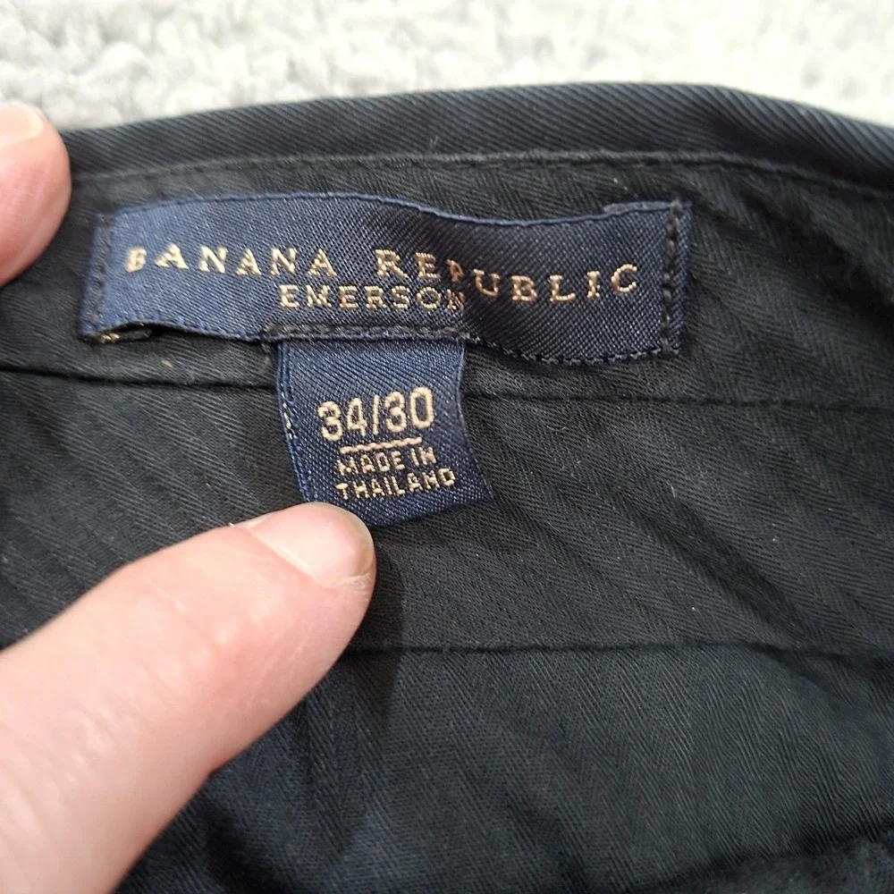 Banana Republic Chino Pants Men's 34x29 Emerson‎ Straight Fit Cotton Preppy